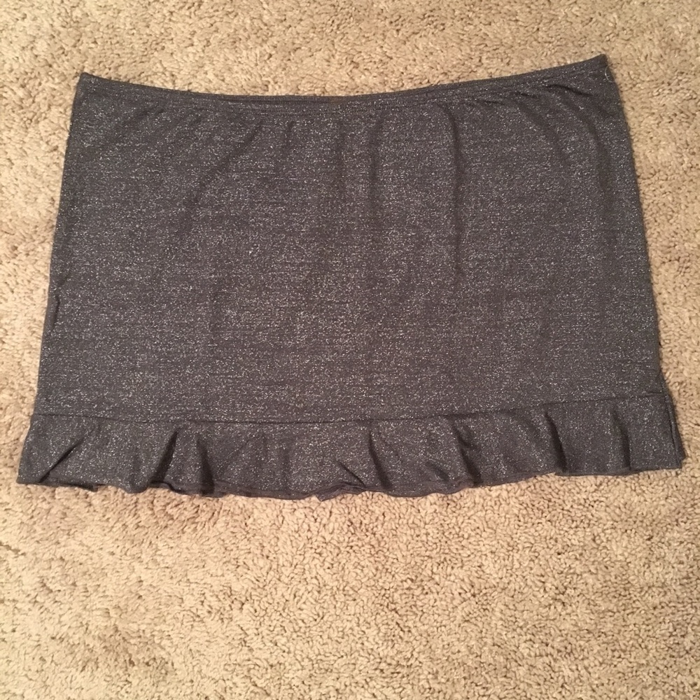 Metallic mini skirt